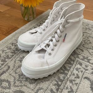 Superga White Hi-top Sneakers
